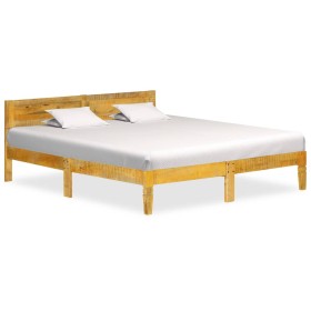 Estructura de cama de madera maciza de mango 180 cm de vidaXL, Camas y somieres - Ref: Foro24-288433, Precio: 202,53 €, Descu...