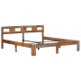 Estructura de cama de madera maciza de sheesham 140x200 cm de vidaXL, Camas y somieres - Ref: Foro24-288416, Precio: 189,99 €...