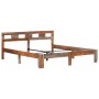 Estructura de cama de madera maciza de sheesham 140x200 cm de vidaXL, Camas y somieres - Ref: Foro24-288416, Precio: 189,99 €...