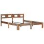 Estructura de cama de madera maciza de sheesham 140x200 cm de vidaXL, Camas y somieres - Ref: Foro24-288416, Precio: 189,99 €...