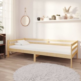 Sofa bed with solid pine wood mattress 90x200 cm by vidaXL, Beds and slatted bases - Ref: Foro24-3083559, Price: 262,58 €, Di...