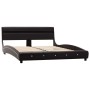 Bed frame with LED in black synthetic leather 120x200 cm by vidaXL, Beds and slatted bases - Ref: Foro24-280333, Price: 183,9...