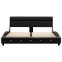 Bed frame with LED in black synthetic leather 120x200 cm by vidaXL, Beds and slatted bases - Ref: Foro24-280333, Price: 183,9...