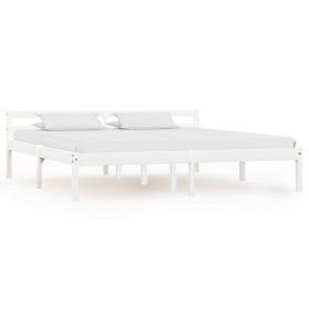 Solid white pine wood bed frame 180x200 cm by vidaXL, Beds and slatted bases - Ref: Foro24-283189, Price: 103,38 €, Discount: %