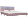 Estructura de cama con LED tela rosa 180x200 cm de vidaXL, Camas y somieres - Ref: Foro24-280980, Precio: 209,97 €, Descuento: %