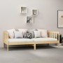 Sofa bed with solid pine wood mattress 90x200 cm by vidaXL, Beds and slatted bases - Ref: Foro24-3083619, Price: 255,66 €, Di...