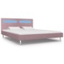 Estructura de cama con LED tela rosa 180x200 cm de vidaXL, Camas y somieres - Ref: Foro24-280980, Precio: 209,97 €, Descuento: %