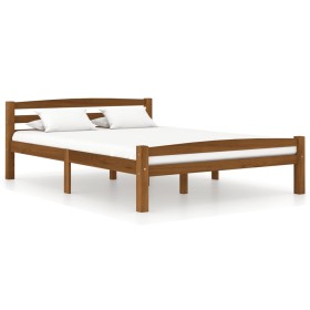 Estructura de cama madera maciza pino marrón miel 120x200 cm de vidaXL, Camas y somieres - Ref: Foro24-322077, Precio: 96,99 ...