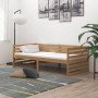 Sofa bed and mattress solid pine wood honey brown 90x200 cm by vidaXL, Beds and slatted bases - Ref: Foro24-3083637, Price: 2...