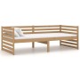 Sofa bed and mattress solid pine wood honey brown 90x200 cm by vidaXL, Beds and slatted bases - Ref: Foro24-3083637, Price: 2...