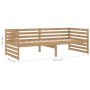 Sofa bed and mattress solid pine wood honey brown 90x200 cm by vidaXL, Beds and slatted bases - Ref: Foro24-3083637, Price: 2...