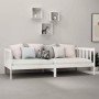 Sofa bed with white solid pine wood mattress 90x200 cm by vidaXL, Beds and slatted bases - Ref: Foro24-3083610, Price: 275,05...