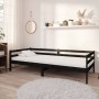 Sofá cama con colchón madera de pino maciza negro 90x200 cm de vidaXL, Camas y somieres - Ref: Foro24-3083568, Precio: 283,32...