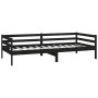 Sofa bed with black solid pine wood mattress 90x200 cm by vidaXL, Beds and slatted bases - Ref: Foro24-3083568, Price: 283,32...