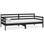 Sofa bed with black solid pine wood mattress 90x200 cm by vidaXL, Beds and slatted bases - Ref: Foro24-3083593, Price: 291,78...