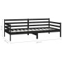 Sofa bed with black solid pine wood mattress 90x200 cm by vidaXL, Beds and slatted bases - Ref: Foro24-3083593, Price: 291,78...