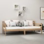 Schlafsofa und Matratze aus massivem Kiefernholz, honigbraun, 90 x 200 cm von vidaXL, Betten und Lattenroste - Ref: Foro24-30...