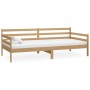 Sofa bed and mattress solid pine wood honey brown 90x200 cm by vidaXL, Beds and slatted bases - Ref: Foro24-3083582, Price: 2...