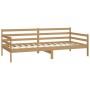 Sofa bed and mattress solid pine wood honey brown 90x200 cm by vidaXL, Beds and slatted bases - Ref: Foro24-3083582, Price: 2...