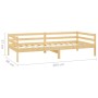 Sofa bed with solid pine wood mattress 90x200 cm by vidaXL, Beds and slatted bases - Ref: Foro24-3083554, Price: 211,94 €, Di...