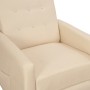 Sillón reclinable eléctrico de tela crema de vidaXL, Sillones - Ref: Foro24-3098647, Precio: 202,46 €, Descuento: %