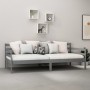 Sofa bed with solid pine wood mattress gray 90x200 cm by vidaXL, Beds and slatted bases - Ref: Foro24-3083591, Price: 286,85 ...