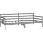 Sofa bed with solid pine wood mattress gray 90x200 cm by vidaXL, Beds and slatted bases - Ref: Foro24-3083591, Price: 286,85 ...