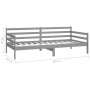 Sofa bed with solid pine wood mattress gray 90x200 cm by vidaXL, Beds and slatted bases - Ref: Foro24-3083591, Price: 286,85 ...