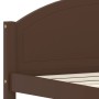 Dark brown solid pine wood bed frame 90x200 cm by vidaXL, Beds and slatted bases - Ref: Foro24-322041, Price: 119,95 €, Disco...