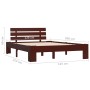 Dark brown solid pine wood bed frame 120x200 cm by vidaXL, Beds and slatted bases - Ref: Foro24-283174, Price: 112,22 €, Disc...