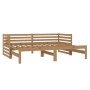 Removable sofa bed solid honey pine wood 2x(90x200) cm by vidaXL, Beds and slatted bases - Ref: Foro24-3083712, Price: 273,06...