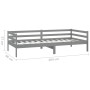 Sofa bed with solid pine wood mattress gray 90x200 cm by vidaXL, Beds and slatted bases - Ref: Foro24-3083561, Price: 273,96 ...