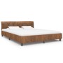 Brown artificial suede leather bed frame 160x200 cm by vidaXL, Beds and slatted bases - Ref: Foro24-284892, Price: 241,60 €, ...