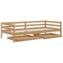 Sofá cama con cajones madera pino maciza miel 90x200 cm de vidaXL, Camas y somieres - Ref: Foro24-3083677, Precio: 165,14 €, ...