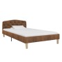 Estructura de cama de piel de ante artificial marrón 90x200 cm de vidaXL, Camas y somieres - Ref: Foro24-284936, Precio: 152,...