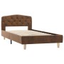 Estructura de cama de piel de ante artificial marrón 90x200 cm de vidaXL, Camas y somieres - Ref: Foro24-284936, Precio: 152,...