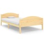 Solid pine wood bed frame 120x200 cm by vidaXL, Beds and slatted bases - Ref: Foro24-322028, Price: 144,99 €, Discount: %