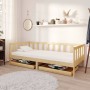 Solid pine wood sofa bed with drawers 90x200 cm by vidaXL, Beds and slatted bases - Ref: Foro24-3083684, Price: 131,76 €, Dis...