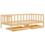 Sofá cama con cajones madera de pino maciza 90x200 cm de vidaXL, Camas y somieres - Ref: Foro24-3083684, Precio: 137,99 €, De...