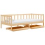 Sofá cama con cajones madera de pino maciza 90x200 cm de vidaXL, Camas y somieres - Ref: Foro24-3083684, Precio: 137,99 €, De...