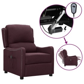 Sillón reclinable eléctrico tela color morado de vidaXL, Sillones - Ref: Foro24-3098752, Precio: 217,20 €, Descuento: %