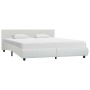 Estructura de cama de cuero sintético blanco 180x200 cm de vidaXL, Camas y somieres - Ref: Foro24-285461, Precio: 220,38 €, D...