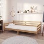 Sofa bed and mattress solid pine wood honey brown 90x200 cm by vidaXL, Beds and slatted bases - Ref: Foro24-3083592, Price: 2...