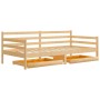 Sofá cama con cajones madera de pino maciza 90x200 cm de vidaXL, Camas y somieres - Ref: Foro24-3083679, Precio: 138,28 €, De...