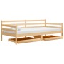 Sofá cama con cajones madera de pino maciza 90x200 cm de vidaXL, Camas y somieres - Ref: Foro24-3083679, Precio: 138,28 €, De...