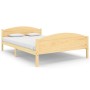 Solid pine wood bed frame 140x200 cm by vidaXL, Beds and slatted bases - Ref: Foro24-322029, Price: 108,61 €, Discount: %