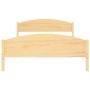 Solid pine wood bed frame 140x200 cm by vidaXL, Beds and slatted bases - Ref: Foro24-322029, Price: 108,61 €, Discount: %