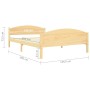 Solid pine wood bed frame 140x200 cm by vidaXL, Beds and slatted bases - Ref: Foro24-322029, Price: 108,61 €, Discount: %