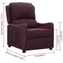 Sillón reclinable eléctrico tela color morado de vidaXL, Sillones - Ref: Foro24-3098752, Precio: 217,99 €, Descuento: %