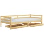 Sofá cama con cajones madera de pino maciza 90x200 cm de vidaXL, Camas y somieres - Ref: Foro24-3083674, Precio: 132,19 €, De...